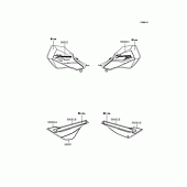 Схема вузла: Наклейки (blue/white; KL250-H1A) для Kawasaki KL250 KL250 Super Sherpa