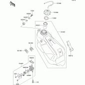 Схема вузла: Паливний бак для Kawasaki KX250/KX252 KX250
