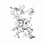 Схема узла: Крепление двигателя для Kawasaki ZX1000 Ninja ZX-10R ABS