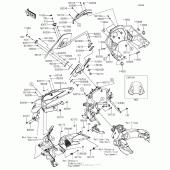 Схема вузла: Cowling(Upper) для Kawasaki KLZ1000 Versys 1000 LT