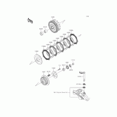 Схема узла: Сцепление для Kawasaki KL110 KSR PRO