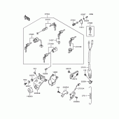 Схема вузла: Замок запалювання для Kawasaki BJ250 Estrella