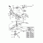 Схема вузла: Паливний бак для Kawasaki ZR1200 ZRX1200R