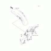 Схема вузла: Front fender для Kawasaki ZR1200 ZRX1200 DAEG