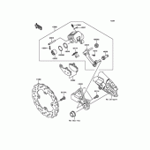 Схема вузла: Заднє гальмо для Kawasaki EX400 Ninja 400R