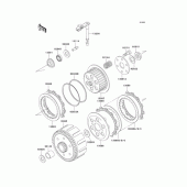 Схема вузла: Зчеплення для Kawasaki KL250 KL250 Super Sherpa