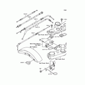 Схема узла: Тросики для Kawasaki ZR1200 ZRX1200S