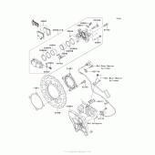 Схема узла: Задний тормоз для Kawasaki ZX1400 Ninja ZX-14R ABS