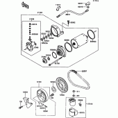 Схема узла: Starter motor для Kawasaki EX500 GPZ500S