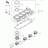 Схема вузла: Циліндр & Поршень для Kawasaki ZX600 Ninja ZX-6R