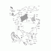 Схема вузла: Радіатор для Kawasaki EX250 Ninja 250R