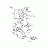 Схема вузла: Ящик акумуляторної батареї для Kawasaki ZG1200 Voyager XII