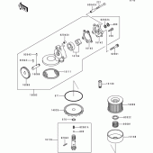 Схема вузла: Масляний насос для Kawasaki ZR550 Zephyr