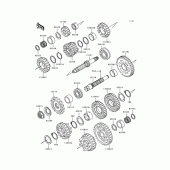 Схема узла: Трансмиссия для Kawasaki ZX600 Ninja ZX-6