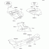 Схема узла: Decal(ebony/gray)(zx600-d3) для Kawasaki ZX600 ZZ-R600