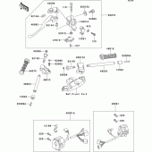 Схема узла: Руль & Пульт управления рулевой для Kawasaki ZX600 ZZ-R600