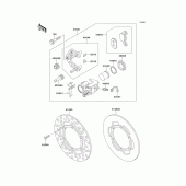 Схема вузла: Front caliper для Kawasaki KX100