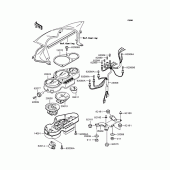 Схема вузла: Панель приладів для Kawasaki ZR750 ZR-7S