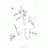 Схема узла: Распредвал & Цепь ГРМ & Натяжитель для Kawasaki BR250 Z250SL ABS