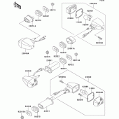 Схема вузла: Поворотники для Kawasaki ER500 ER-5