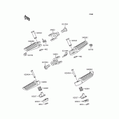 Схема вузла: Підніжки для Kawasaki ZR400 ZRX-II