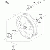 Схема вузла: Ступиця переднього колеса для Kawasaki ZR1000 Z1000