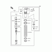 Схема вузла: Амортизатор задній для Kawasaki KX125