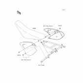 Схема вузла: Сидіння для Kawasaki KX125