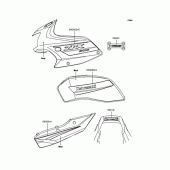 Схема узла: Наклейки (Красный) для Kawasaki ZR1200 ZRX1200S