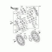 Схема узла: Передний тормоз для Kawasaki ZR1200 ZRX1200S