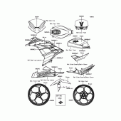 Схема вузла: Decals(Green) для Kawasaki EX300 Ninja 300 ABS