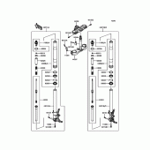Схема узла: Вилка передней оси для Kawasaki ZX1400 ZZR1400 ABS