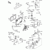 Схема вузла: Радіатор для Kawasaki ZX600 Ninja 600R