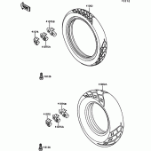 Схема узла: Шины для Kawasaki EN500 Vulcan 500