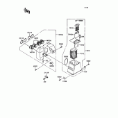 Схема узла: Воздушный фильтр для Kawasaki ZX400 Z400FII