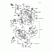 Схема узла: Картер двигателя для Kawasaki KL250 KLR250
