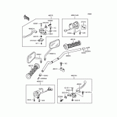 Схема вузла: Кермо для Kawasaki BJ250 Estrella Custom