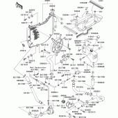 Схема вузла: Радіатор (1/2) для Kawasaki ZX900 Ninja ZX-9R