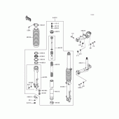 Схема вузла: Вилка передньої осі для Kawasaki KZ1000 Police