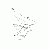 Схема вузла: Сидіння для Kawasaki KX100