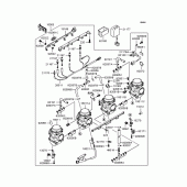 Схема вузла: Карбюратор для Kawasaki ZR750 Zephyr