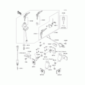 Схема вузла: Ignition switch/locks/reflectors для Kawasaki EX250 ZZR250
