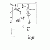 Схема узла: Замок зажигания для Kawasaki ZX400 Z400FII