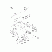 Схема узла: Задний рычаг (Маятник) для Kawasaki KX85 KX85
