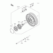 Схема вузла: Заднє колесо & Привідний ланцюг для Kawasaki ZG1200 Voyager XII