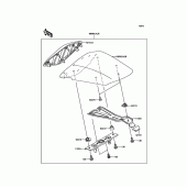 Схема вузла: Заглушка сидіння (Опція) для Kawasaki ZX636 Ninja ZX-6R ABS KRT Edition