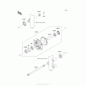 Схема узла: Ступица переднего колеса для Kawasaki KLX140 KLX140