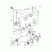 Схема узла: Стартер электрический & Привод стартера для Kawasaki KLX250 D-Tracker