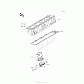 Схема узла: Цилиндр & Поршень для Kawasaki ZR800 Z800