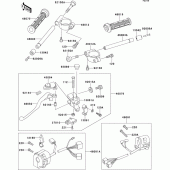 Схема узла: Руль & Пульт управления рулевой для Kawasaki ZX600 Ninja ZX-6R